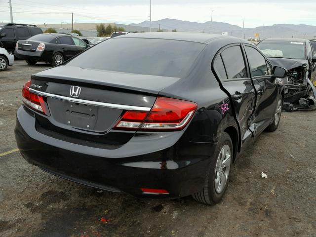 19XFB2F59EE023455 - 2014 HONDA CIVIC LX BLACK photo 4