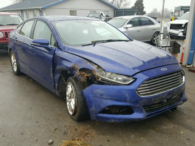 3FA6P0H74GR235010 - 2016 FORD FUSION SE BLUE photo 1