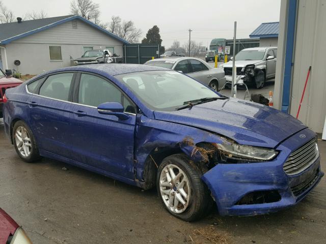 3FA6P0H74GR235010 - 2016 FORD FUSION SE BLUE photo 9