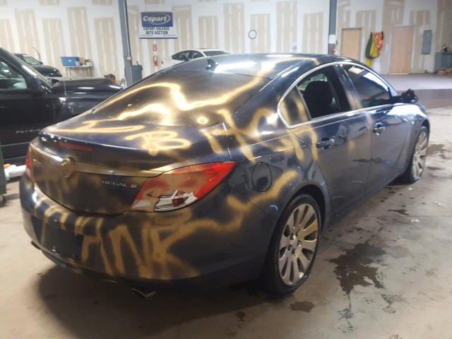 W04GZ5GV4B1082678 - 2011 BUICK REGAL CXL BLUE photo 4