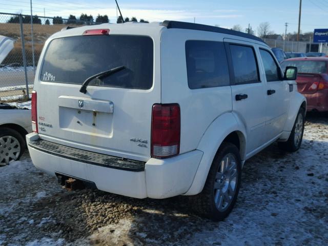 1D8GU58637W607267 - 2007 DODGE NITRO R/T WHITE photo 4