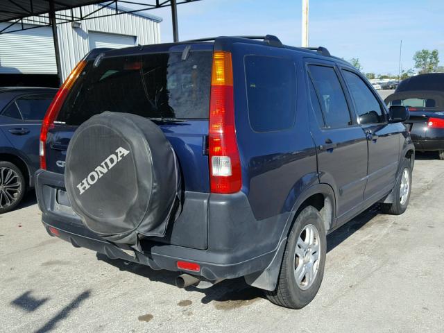 JHLRD78863C009869 - 2003 HONDA CR-V EX BLUE photo 4