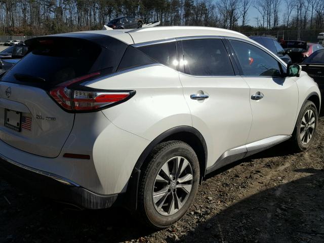 5N1AZ2MH0FN250092 - 2015 NISSAN MURANO S WHITE photo 4