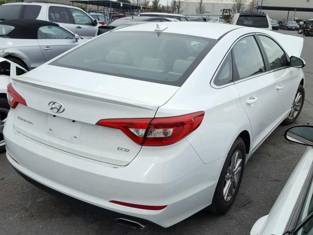 5NPE24AA4HH440834 - 2017 HYUNDAI SONATA ECO WHITE photo 4