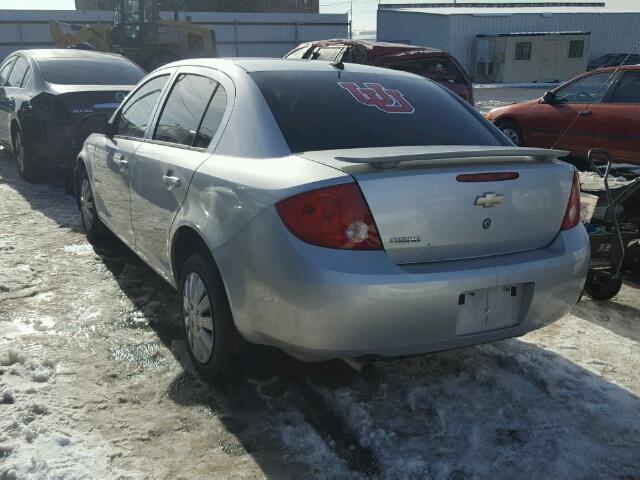 1G1AB5F51A7157021 - 2010 CHEVROLET COBALT LS SILVER photo 3