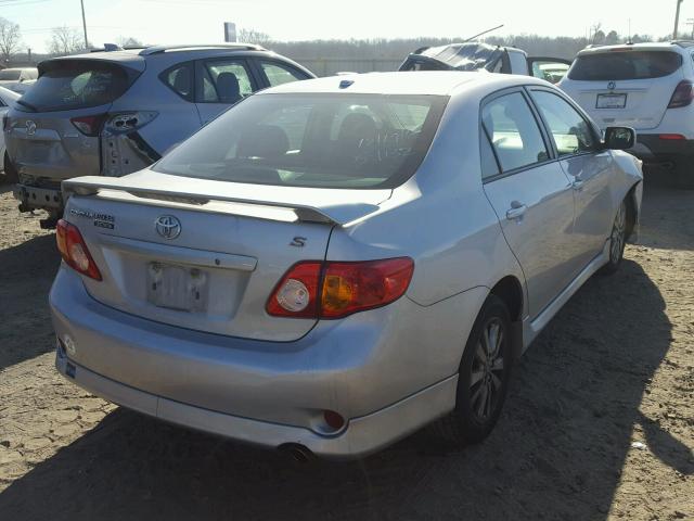 2T1BU4EE2AC517817 - 2010 TOYOTA COROLLA BA SILVER photo 4