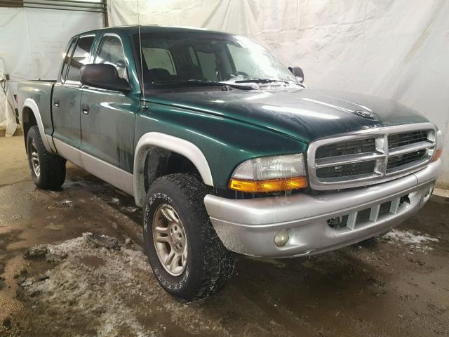 1D7HG48N23S370225 - 2003 DODGE DAKOTA QUA GREEN photo 1