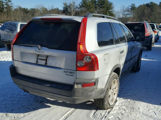 YV1CM91H041043869 - 2004 VOLVO XC90 T6 SILVER photo 4