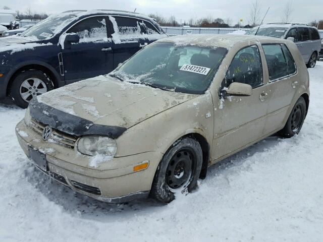 9BWGP21J024040108 - 2002 VOLKSWAGEN GOLF GLS T BEIGE photo 2