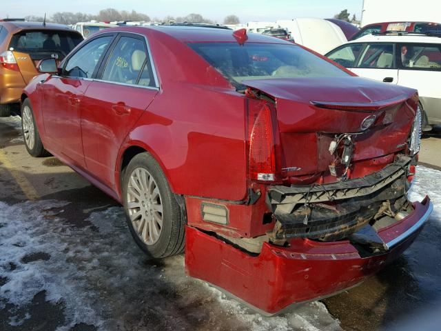 1G6DS5E3XC0133450 - 2012 CADILLAC CTS PREMIU RED photo 3