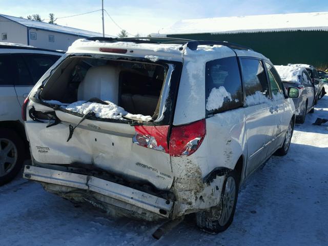 5TDBK22C58S020260 - 2008 TOYOTA SIENNA XLE WHITE photo 4