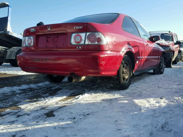 1HGEJ8241VL129681 - 1997 HONDA CIVIC EX RED photo 4