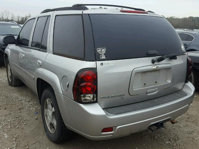 1GNDS13S382219203 - 2008 CHEVROLET TRAILBLAZE SILVER photo 3