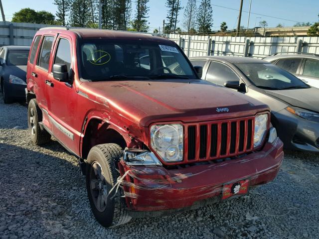 1J8GP28KX8W274268 - 2008 JEEP LIBERTY SP RED photo 1