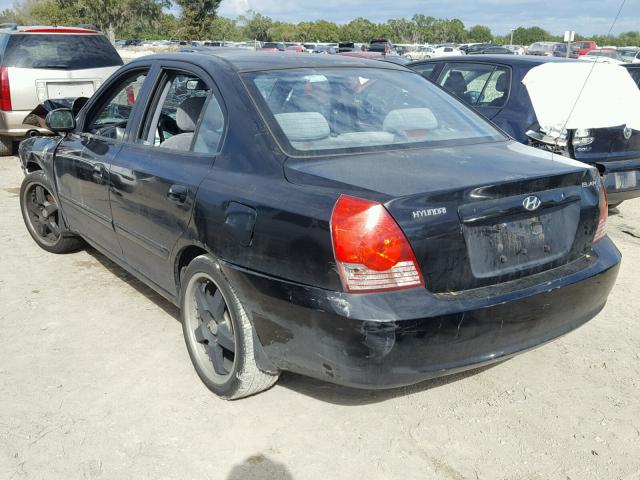 KMHDN46D04U901254 - 2004 HYUNDAI ELANTRA GL BLACK photo 3