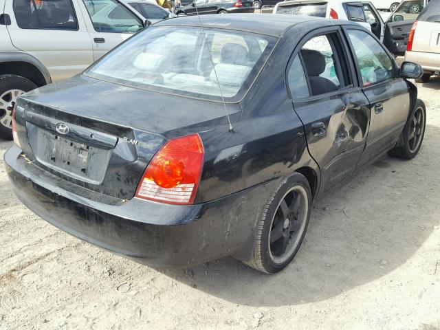 KMHDN46D04U901254 - 2004 HYUNDAI ELANTRA GL BLACK photo 4