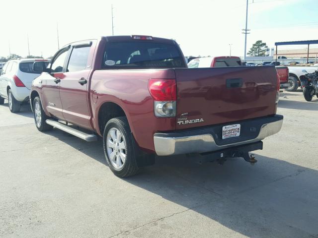 5TFEV54107X027367 - 2007 TOYOTA TUNDRA CRE RED photo 3