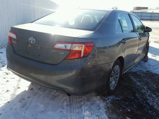 4T4BF1FK9CR204980 - 2012 TOYOTA CAMRY BASE GRAY photo 4