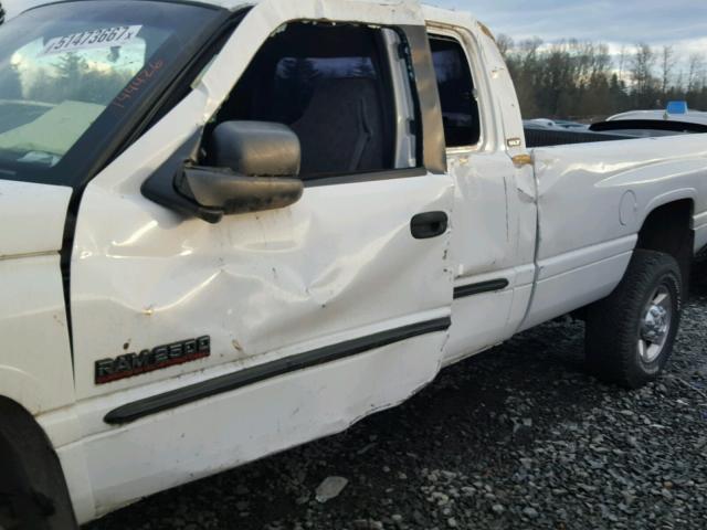 1B7KF23601J592398 - 2001 DODGE RAM 2500 WHITE photo 9