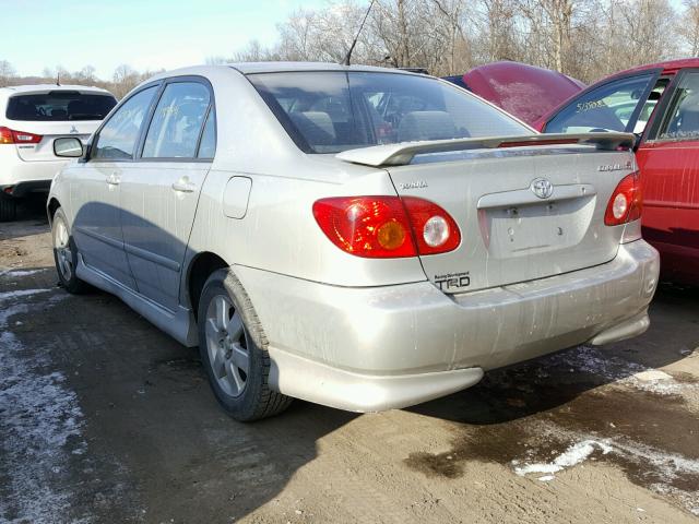 2T1BR32E33C112066 - 2003 TOYOTA COROLLA CE SILVER photo 3