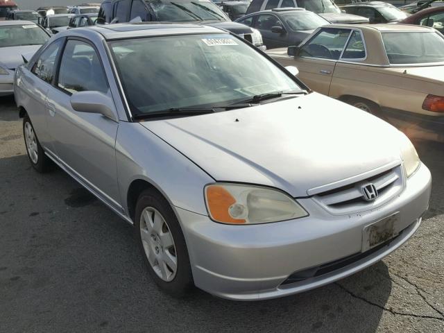 1HGEM22912L034503 - 2002 HONDA CIVIC EX 银色 照片 1