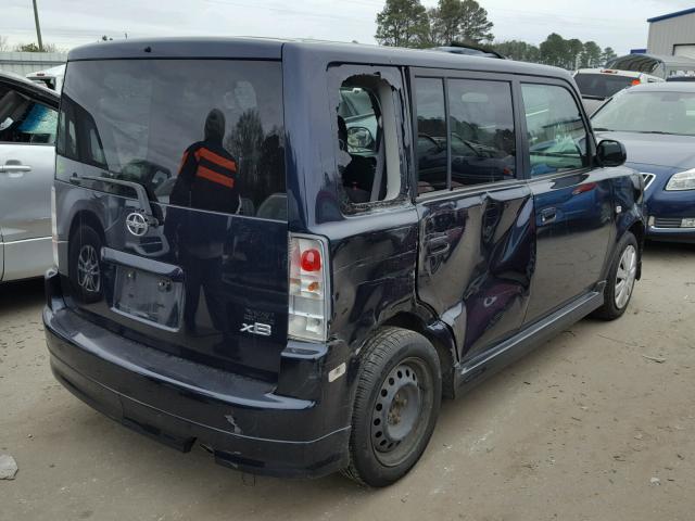 JTLKT334X50175108 - 2005 TOYOTA SCION XB BLUE photo 4