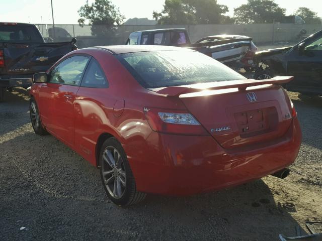 2HGFG21597H703096 - 2007 HONDA CIVIC SI RED photo 3