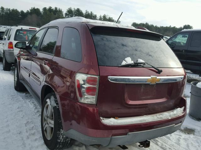 2CNDL73F376087391 - 2007 CHEVROLET EQUINOX LT MAROON photo 3