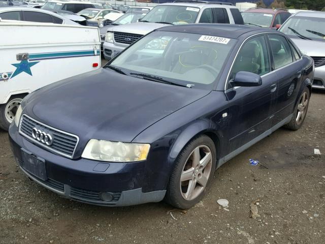 WAUJT68E52A309083 - 2002 AUDI A4 3.0 BLUE photo 2