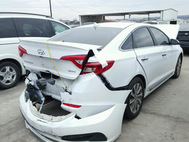 5NPE34AF0HH584857 - 2017 HYUNDAI SONATA SPO WHITE photo 4