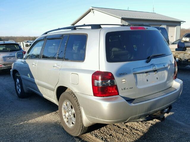 JTEEP21A240045186 - 2004 TOYOTA HIGHLANDER SILVER photo 3