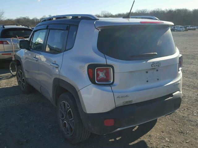 ZACCJBDTXFPB41204 - 2015 JEEP RENEGADE L SILVER photo 3