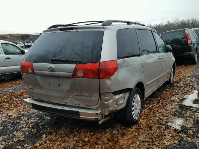 5TDZK23C67S010977 - 2007 TOYOTA SIENNA CE GRAY photo 4