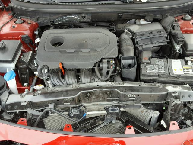 5NPE34AF4HH550355 - 2017 HYUNDAI SONATA SPO RED photo 7