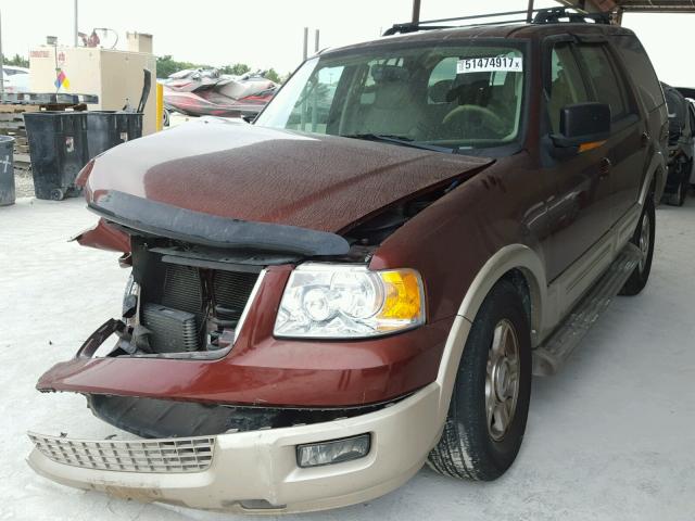 1FMPU17556LA82319 - 2006 FORD EXPEDITION MAROON photo 2