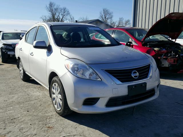 3N1CN7APXEL820313 - 2014 NISSAN VERSA S SILVER photo 1