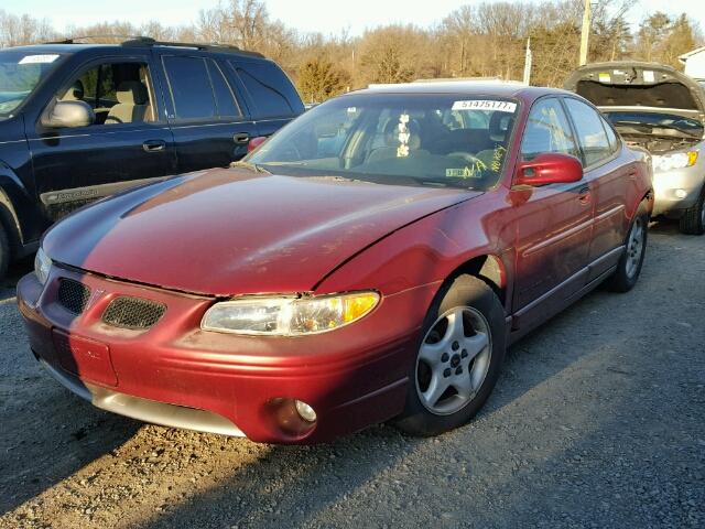 1G2WP52K5YF337813 - 2000 PONTIAC GRAND PRIX MAROON photo 2