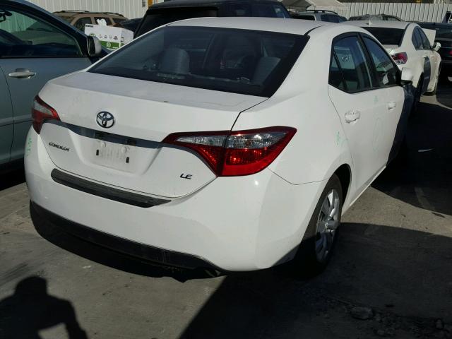 5YFBURHE6FP244610 - 2015 TOYOTA COROLLA L WHITE photo 4