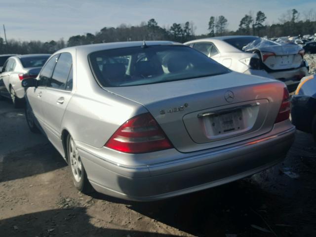 WDBNG70J11A201337 - 2001 MERCEDES-BENZ S 430 SILVER photo 3