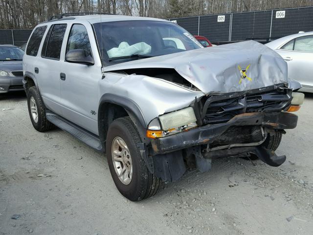 1B4HS38N12F159198 - 2002 DODGE DURANGO SP SILVER photo 1