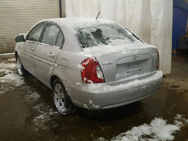 KMHCN4ACXBU619453 - 2011 HYUNDAI ACCENT GLS SILVER photo 3