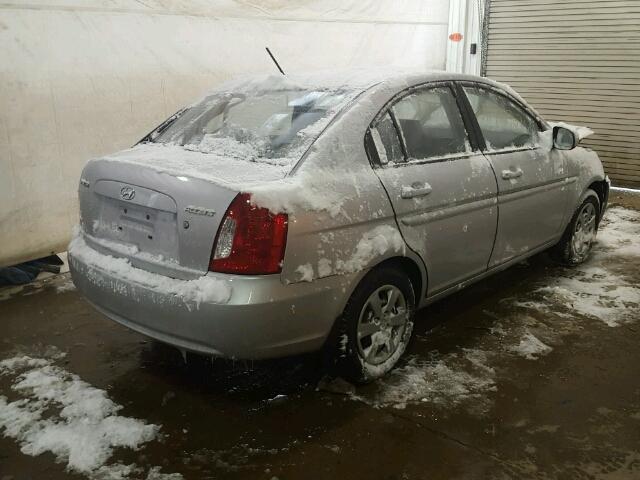 KMHCN4ACXBU619453 - 2011 HYUNDAI ACCENT GLS SILVER photo 4