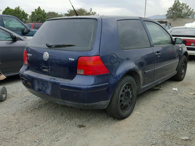 WVWBP21J61W060290 - 2001 VOLKSWAGEN GOLF GL TD BLUE photo 4