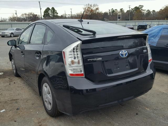 JTDKN3DU6B5316968 - 2011 TOYOTA PRIUS BLACK photo 3