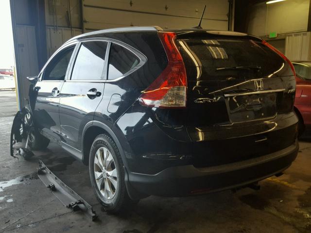 5J6RM4H72CL024785 - 2012 HONDA CR-V EXL BLACK photo 3