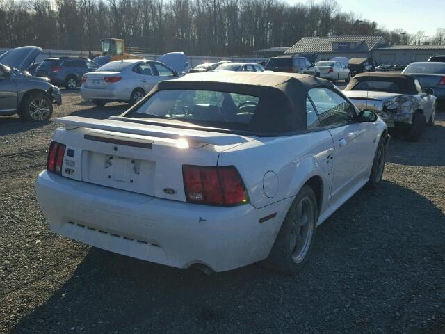 1FAFP45XX1F257092 - 2001 FORD MUSTANG GT WHITE photo 4