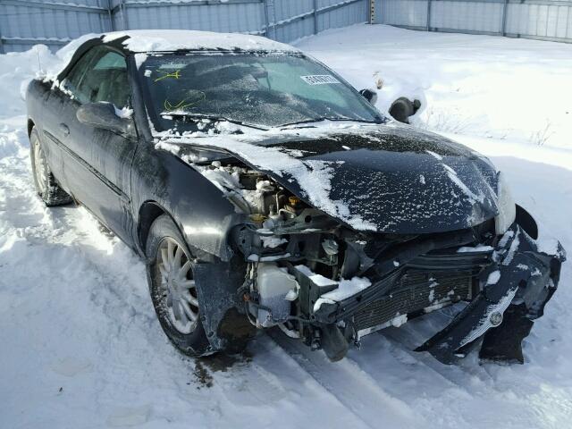 1C3EL55R23N562379 - 2003 CHRYSLER SEBRING LX BLACK photo 1