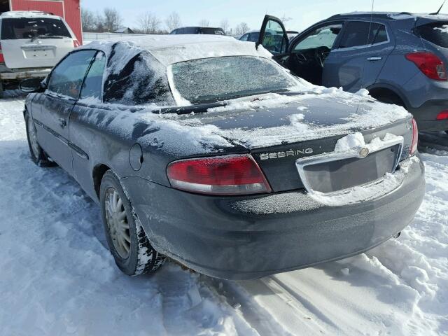 1C3EL55R23N562379 - 2003 CHRYSLER SEBRING LX BLACK photo 3