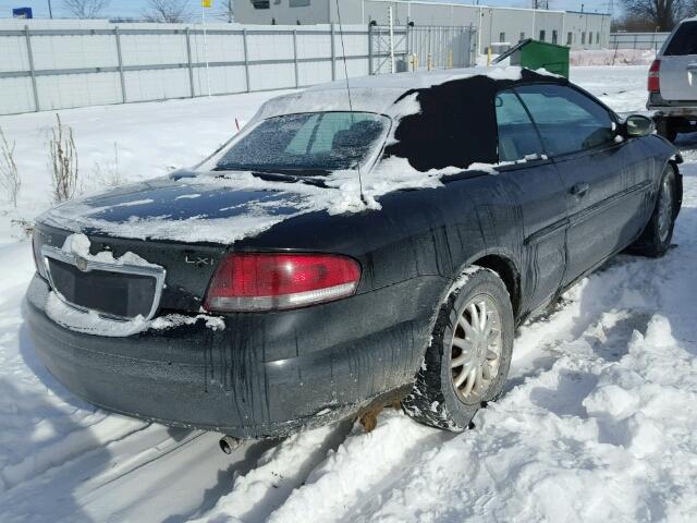 1C3EL55R23N562379 - 2003 CHRYSLER SEBRING LX BLACK photo 4