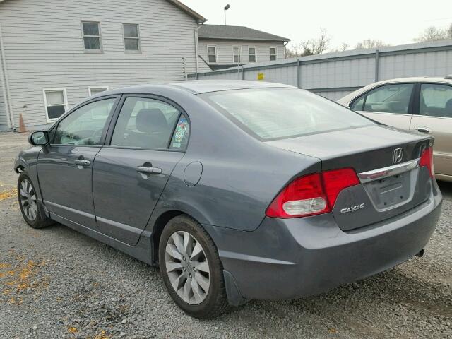 2HGFA16899H356175 - 2009 HONDA CIVIC EX GRAY photo 3